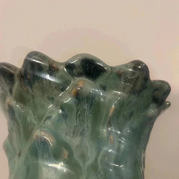 Large ceramic glazed handspun vase-vintage - Picture 9 of 9